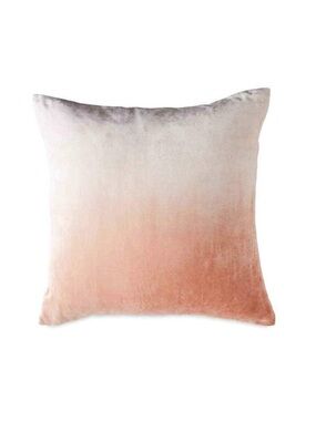 NEW Peri Home Iced Ombre Peach Velvet Euro Shams Pillow Covers Set of 2